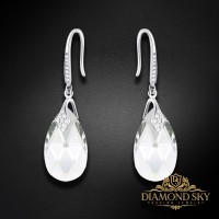 Sudraba auskari „Baroks III“ ar Swarovski® kristāliem