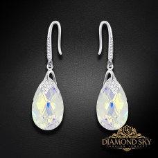 Sudraba auskari „Baroka III (Aurora Borealis)“ ar Swarovski™ kristāliem