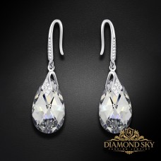 Sudraba auskari „Baroks III (Comet Argent Light)“ ar Swarovski® kristāliem