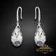 Sudraba auskari „Baroks III (Comet Argent Light)“ ar Swarovski® kristāliem