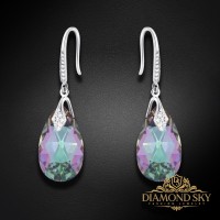 Sudraba auskari „Baroks III (Vitrail Light)“ ar Swarovski® kristāliem