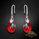 Sudraba auskari „Baroks III (Light Siam Shimmer)“ ar Swarovski® kristāliem