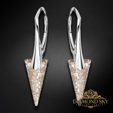 Sudraba auskari „Smaile II (Rose Patina)“ ar Swarovski™ kristāliem