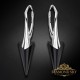 Sudraba auskari „Dzelonis II (Jet)“ ar Swarovski® kristāliem