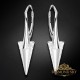Sudraba auskari „Dzelonis II“ ar Swarovski® kristāliem
