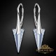 Sudraba auskari „Dzelonis II (Blue Shade)“ ar Swarovski® kristāliem