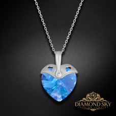Sudraba kulons „Cupid (Aquamarine AB)“ ar Swarovski® kristāliem