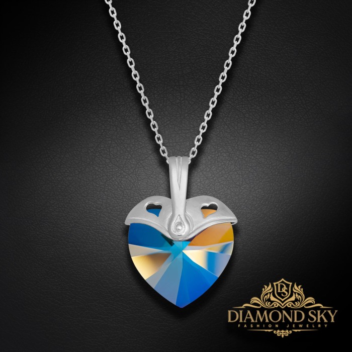 Sudraba kulons „Cupid (Light Colorado Topaz Shimmer)“ ar Swarovski® kristāliem