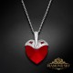 Sudraba kulons „Cupid (Siam)“ ar Swarovski® kristāliem