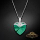Sudraba kulons „Kupidons (Emerald)“ ar Swarovski™ kristāliem