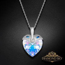 Sudraba kulons „Kupidons (Aurora Borealis)“ ar Swarovski™ kristāliem
