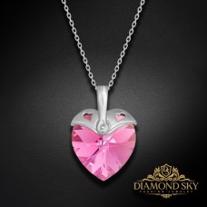 Sudraba kulons „Kupidons (Rose AB)“ ar Swarovski™ kristāliem