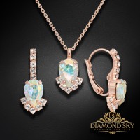 Jewelry Set “Leonora II (Aurora Borealis)” created with Crystals by Preciosa®