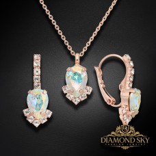 Komplekts sievietēm „Leonora II (Aurora Borealis)“ ar Preciosa® kristāliem