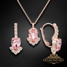 Komplekts sievietēm „Leonora II (Light Rose)“ ar Preciosa® kristāliem