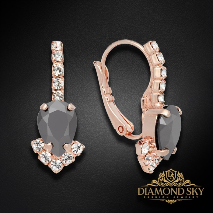 Komplekts sievietēm „Leonora II (Jet Hematite)“ ar Preciosa® kristāliem