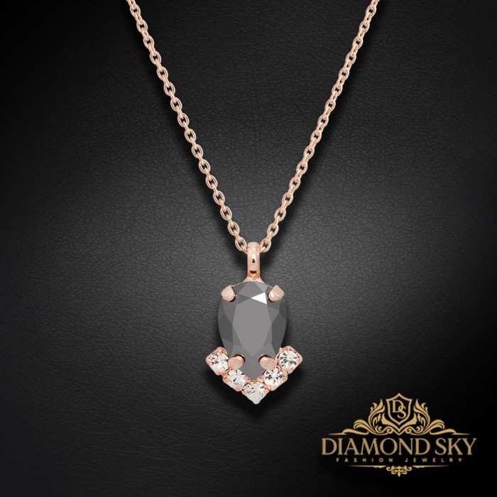 Komplekts sievietēm „Leonora II (Jet Hematite)“ ar Preciosa® kristāliem