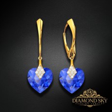 Sudraba auskari „Mīļais Valentīns (Majestic Blue)“ ar Swarovski™ kristāliem