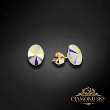Sudraba auskari „Clarice V (Aurora Borealis)“ ar Swarovski® kristāliem