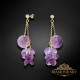 Sudraba auskari „Orhideja (Iris / Violet)“ ar Swarovski® kristāliem