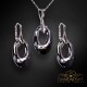 Sudraba komplekts „Helios (Silver Night)“ ar Swarovski™ kristāliem