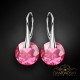 Sudraba auskari „Marianne (Rose)“ ar Swarovski® kristāliem