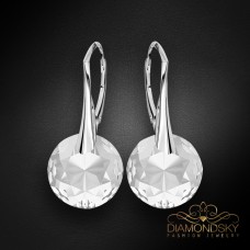 Sudraba auskari „Marianne“ ar Swarovski® kristāliem