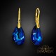Sudraba auskari „Radiolariants (Bermuda Blue)“ ar Swarovski™ kristāliem