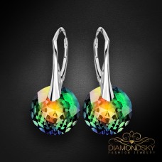 Sudraba auskari „Marianne (Vitrail Medium)“ ar Swarovski® kristāliem
