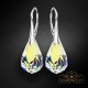 Sudraba auskari „Spirāle (Aurora Borealis)“ ar Swarovski® kristāliem