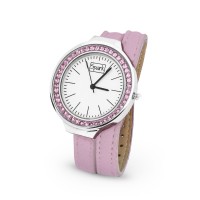 Stainless Steel Lady Watch “Colorido” adorned with Crystals by Swarovski® (Light Rose)