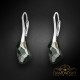 Sudraba auskari „Hiperboreja (Silver Night)“ ar Swarovski® kristāliem