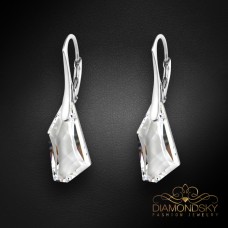 Sudraba auskari „Hiperboreja“ ar Swarovski® kristāliem