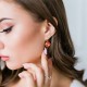 Auskari „Žilbinošais Mirdzums IV (Padparadscha)“ ar Swarovski® kristāliem