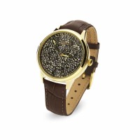 Lady Watch “Punto” with Crystals by Swarovski® (Metallic Light Gold), Stainless Steel Case