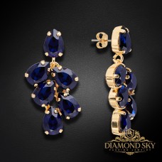 Auskari „Amber II (Dark Indigo)“ ar Preciosa® kristāliem