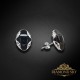 Sudraba auskari „Delija (Graphite Lite Chrome)“ ar Swarovski® kristāliem