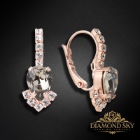 Auskari „Leonora II (Black Diamond)“ ar Preciosa® kristāliem