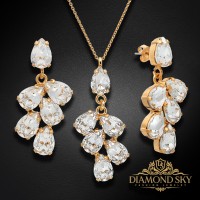 Jewelry Set “Amber II” with Crystals by Preciosa™
