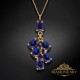Komplekts sievietēm „Amber II (Dark Indigo)“ ar Preciosa® kristāliem