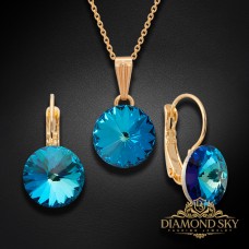 Komplekts „Klaris II (Bermuda Blue)“ ar Swarovski™ kristāliem