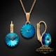 Komplekts „Klaris II (Bermuda Blue)“ ar Swarovski™ kristāliem