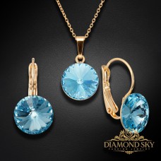 Komplekts sievietēm „Clarice II (Aquamarine Blue)“ ar Swarovski® kristāliem