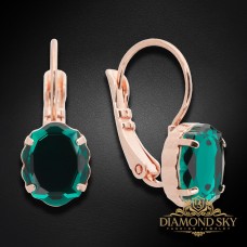 Auskari „Baroka Spogulis (Emerald)“ ar Swarovski™ kristāliem