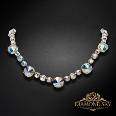 Kāzu kaklarota „Vortex II (Aurora Borealis)“ ar Swarovski™ kristāliem
