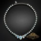 Kāzu kaklarota „Leonora (Aurora Borealis)“ ar Swarovski™ kristāliem