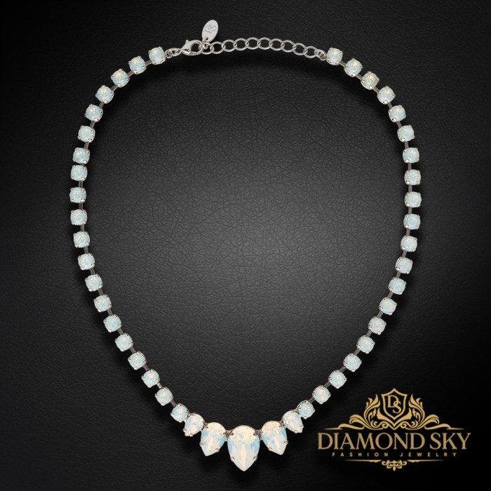 Kāzu kaklarota „Leonora“ ar Swarovski™ kristāliem