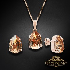 Komplekts sievietēm „Venus II (Golden Shadow)“ ar Swarovski® kristāliem