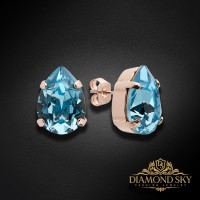 Earrings “Venus II” (Aquamarine) embellished with Crystals by Swarovski®