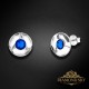 Sudraba auskari „Astra (Capri Blue)“ ar Swarovski® kristāliem